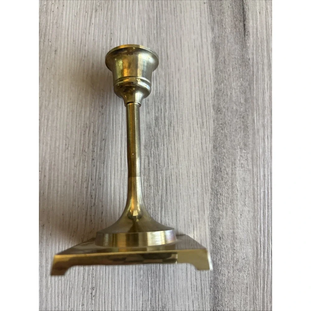 Vintage‎ Solid Brass Candle Holder 4